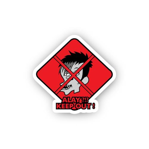 2 (Pieces) 3" and 5" Red Keep Out Warning Sticker, Waterproof Vinyl Decals for Many Purpose Like Car