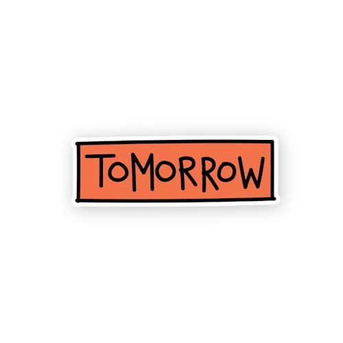 2 (Pieces) 3" and 5" Tomorrow Symbol Sticker, Waterproof Vinyl Decals for Many Purpose Like Cars, Tr