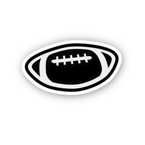 2 (Pieces) 3" and 5" Minimalist Outline Football Icon Sticker, Waterproof Vinyl Decals for Many Purp