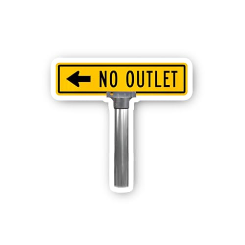 2 (Pieces) 3" and 5" No Outlet Sign with Right Arrow Sticker, Waterproof Vinyl Decals for Many Purpo