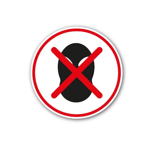 2 (Pieces) 3" and 5" no People allowe Icon Sticker, Waterproof Vinyl Decals for Many Purpose Like Ca