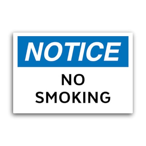 2 (Pieces) 3" and 5" No Smoking Sign Symbol Sticker, Waterproof Vinyl Decals for Many Purpose Like C