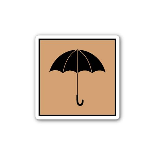 2 (Pieces) 3" and 5" Keep Dry Symbol Sticker, Waterproof Vinyl Decals for Many Purpose Like Cars, Tr