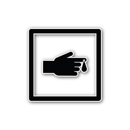 2 (Pieces) 3" and 5" Capillary Blood Sample Point Sticker, Waterproof Vinyl Decals for Many Purpose