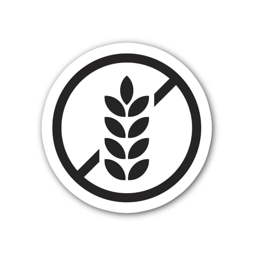 2 (Pieces) 3" and 5" Gluten icon Sticker, Waterproof Vinyl Decals for Many Purpose Like Cars, Trucks