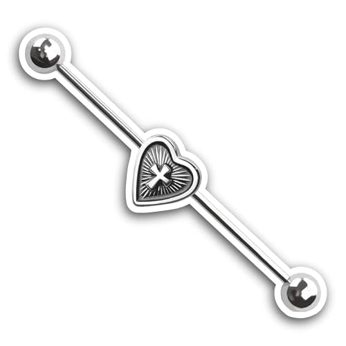 2 (Pieces) 3" and 5" Heart with Cross Sticker, Waterproof Vinyl Decals for Many Purpose Like Cars, T