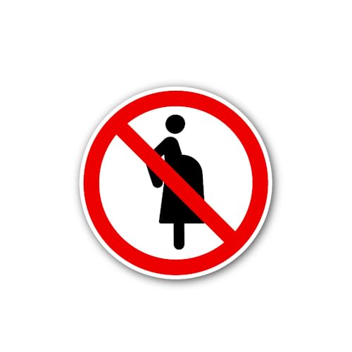 2 (Pieces) 3" and 5" Not for Pregnant Women Sign Sticker, Waterproof Vinyl Decals for Many Purpose L