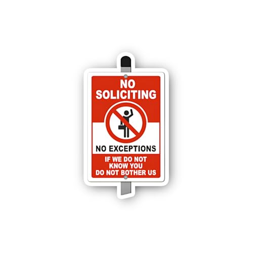2 (Pieces) 3" and 5" No Soliciting No Exceptions Do Not Bother Us Sticker, Waterproof Vinyl Decals f