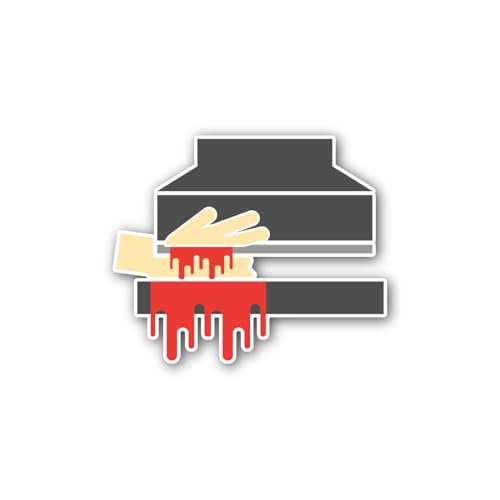 2 (Pieces) 3" and 5" Severe Crush and Shear Amputation Icon Sticker, Waterproof Vinyl Decals for Man
