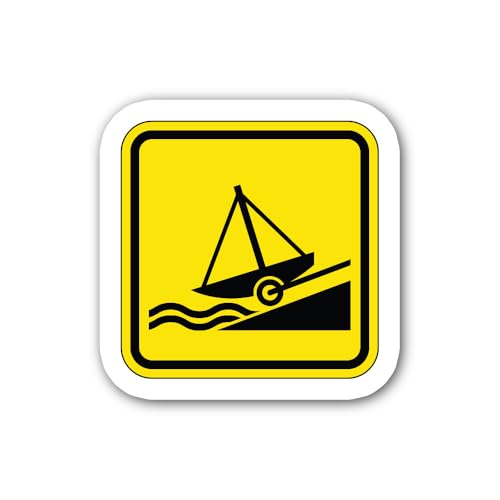 2 (Pieces) 3" and 5" Warning Slipway Sticker, Waterproof Vinyl Decals for Many Purpose Like Cars, Tr
