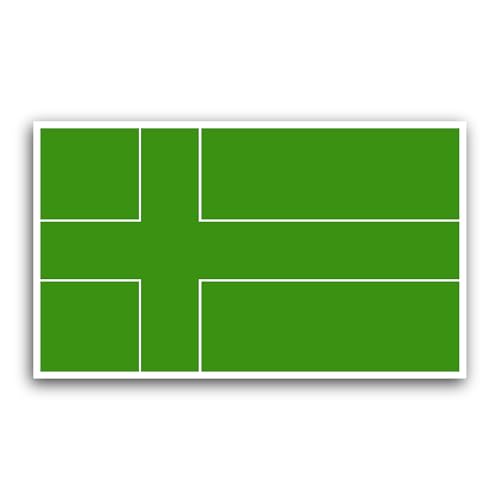 2 (Pieces) 3" and 5" Ladonia Flag Sticker, Waterproof Vinyl Decals for Many Purpose Like Cars, Truck