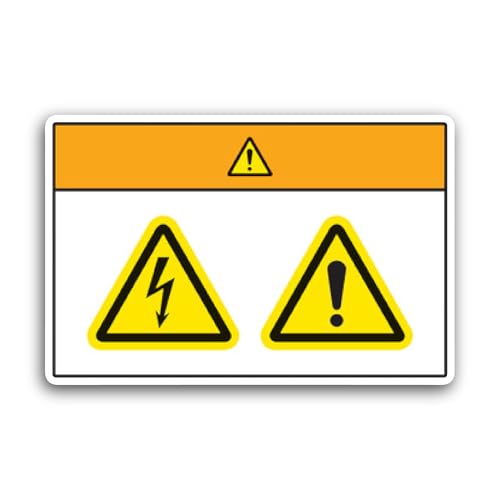 2 (Pieces) 3" and 5" Danger Electricity Symbol Sign Sticker, Waterproof Vinyl Decals for Many Purpos