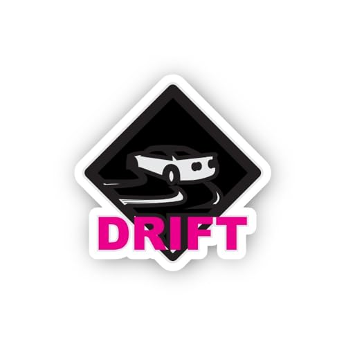 2 (Pieces) 3" and 5" Car Drifting Square Icon Sticker, Waterproof Vinyl Decals for Many Purpose Like