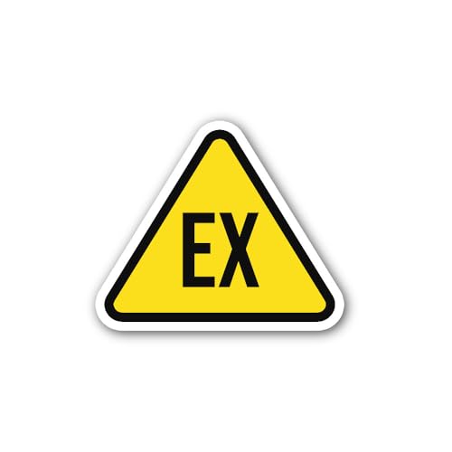 2 (Pieces) 3" and 5" Warning Sign Explosive Atmosphere Sticker, Waterproof Vinyl Decals for Many Pur