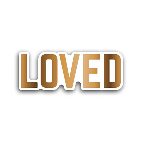 2 (Pieces) 3" and 5" Loved Sticker, Waterproof Vinyl Decals for Many Purpose Like Cars, Trucks, Lapt