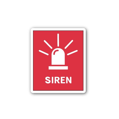 2 (Pieces) 3" and 5" Siren Sign Sticker, Waterproof Vinyl Decals for Many Purpose Like Cars, Trucks,