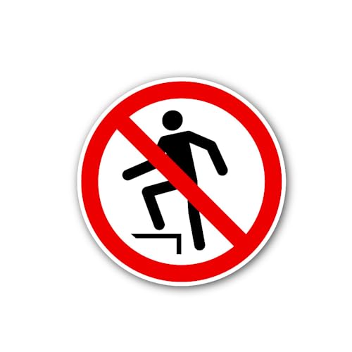 2 (Pieces) 3" and 5" Do Not Tread Sticker, Waterproof Vinyl Decals for Many Purpose Like Cars, Truck