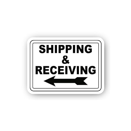2 (Pieces) 3" and 5" Shipping & Receiving Arrow Sign Sticker, Waterproof Vinyl Decals for Many Purpo