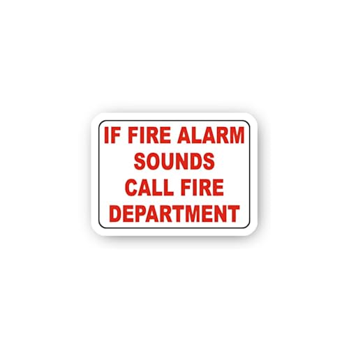 2 (Pieces) 3" and 5" Fire Alarm Sounds Call Fire Department Sticker, Waterproof Vinyl Decals for Man