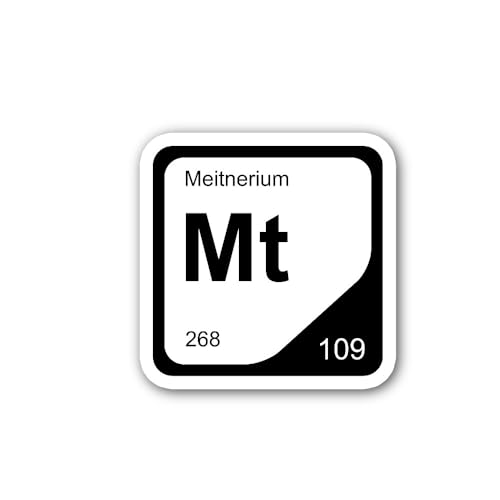 2 (Pieces) 3" and 5" Meitnerium Sticker, Waterproof Vinyl Decals for Many Purpose Like Cars, Trucks,