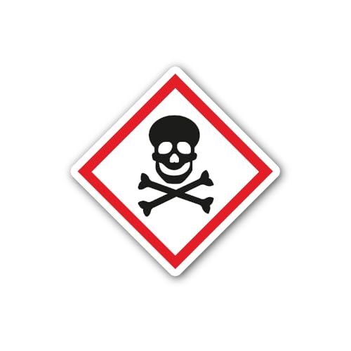 2 (Pieces) 3" and 5" Toxique Sign Sticker, Waterproof Vinyl Decals for Many Purpose Like Cars, Truck