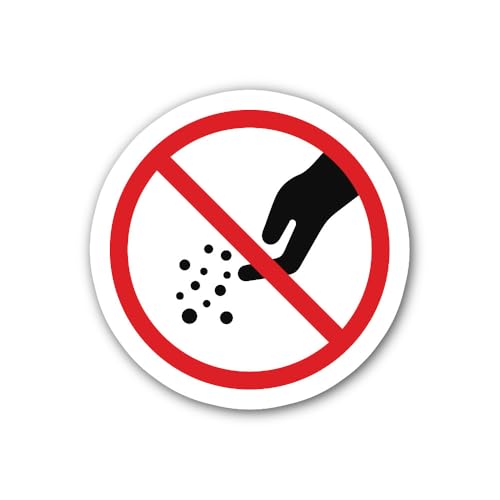 2 (Pieces) 3" and 5" Do not Feed The Animals icon Sticker, Waterproof Vinyl Decals for Many Purpose