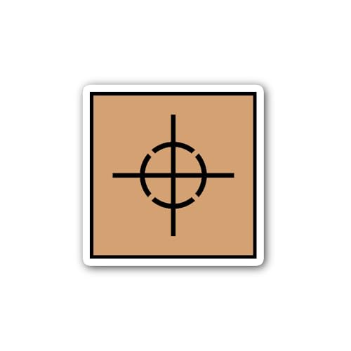 2 (Pieces) 3" and 5" Center of Gravity Symbol Sticker, Waterproof Vinyl Decals for Many Purpose Like