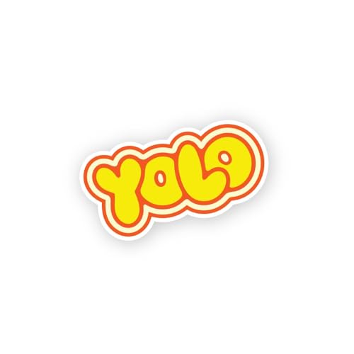 2 (Pieces) 3" and 5" YOLO Symbol Sticker, Waterproof Vinyl Decals for Many Purpose Like Cars, Trucks