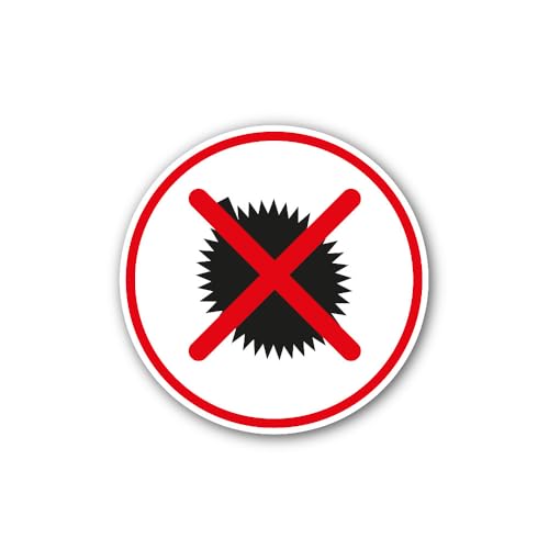 2 (Pieces) 3" and 5" No Durian Sign Sticker, Waterproof Vinyl Decals for Many Purpose Like Cars, Tru