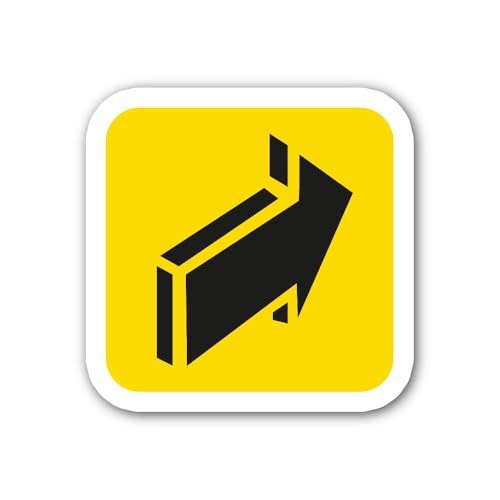 2 (Pieces) 3" and 5" Diagonal Downward Arrow Sticker, Waterproof Vinyl Decals for Many Purpose Like