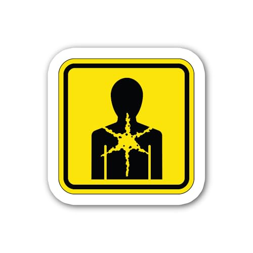 2 (Pieces) 3" and 5" Beware of carcinogens Sticker, Waterproof Vinyl Decals for Many Purpose Like Ca