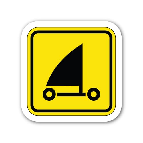 2 (Pieces) 3" and 5" Warning Sand Yachting Sticker, Waterproof Vinyl Decals for Many Purpose Like Ca