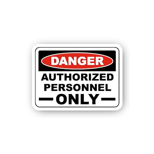 2 (Pieces) 3" and 5" Danger Restricted Access Sign Sticker, Waterproof Vinyl Decals for Many Purpose