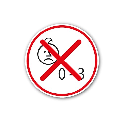 2 (Pieces) 3" and 5" not Suitable for Children Sign Sticker, Waterproof Vinyl Decals for Many Purpos