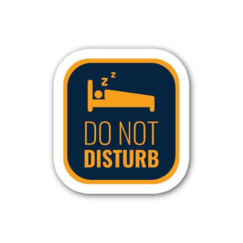 2 (Pieces) 3" and 5" Z Z DO NOT Disturb Sticker, Waterproof Vinyl Decals for Many Purpose Like Cars,