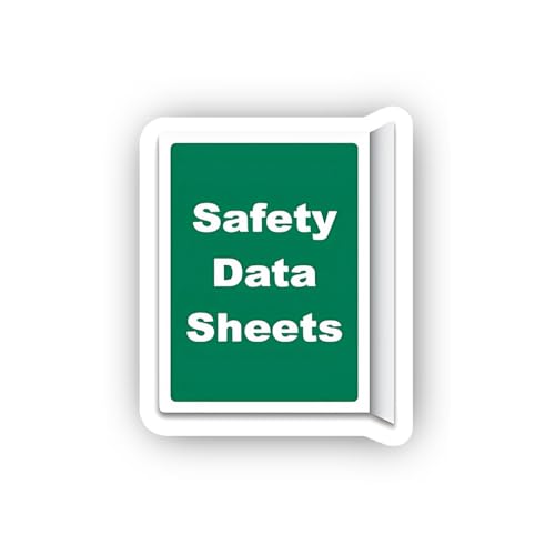 2 (Pieces) 3" and 5" Safety Data Sheets Green Folder Sticker, Waterproof Vinyl Decals for Many Purpo