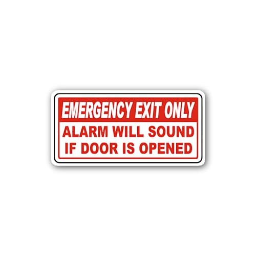 2 (Pieces) 3" and 5" Exit Restriction and Security Sign Sticker, Waterproof Vinyl Decals for Many Pu