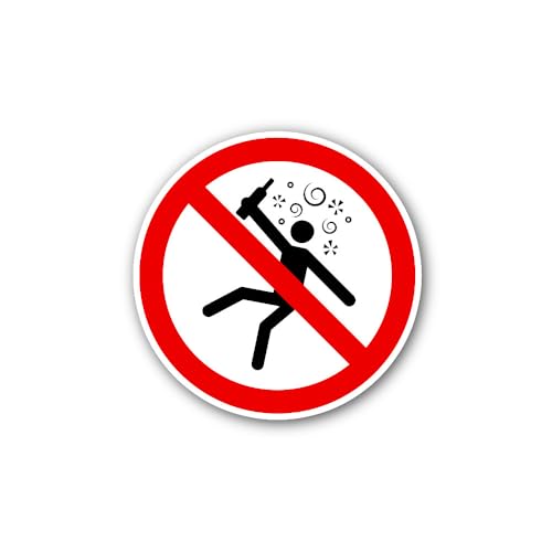 2 (Pieces) 3" and 5" No Intoxicated People Sign Sticker, Waterproof Vinyl Decals for Many Purpose Li