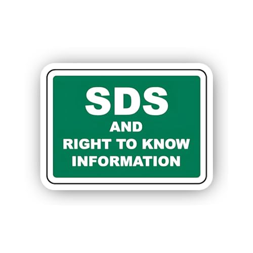 2 (Pieces) 3" and 5" Green Right to Know Information Sticker, Waterproof Vinyl Decals for Many Purpo