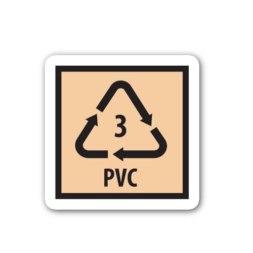 2 (Pieces) 3" and 5" PVC Recycling Symbol Sticker, Waterproof Vinyl Decals for Many Purpose Like Car