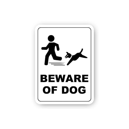 2 (Pieces) 3" and 5" Beware of Dog Graphic Sticker, Waterproof Vinyl Decals for Many Purpose Like Ca
