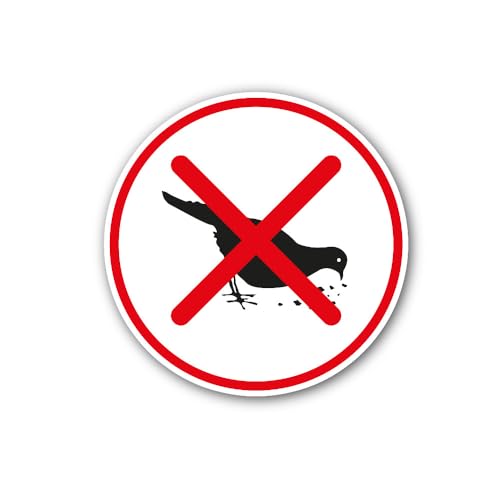 2 (Pieces) 3" and 5" Do not Feed The Birds Sign Sticker, Waterproof Vinyl Decals for Many Purpose Li
