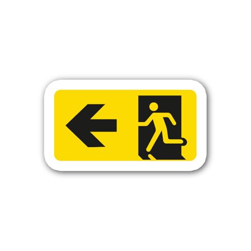 2 (Pieces) 3" and 5" Man Arrow Help Sign Sticker, Waterproof Vinyl Decals for Many Purpose Like Cars