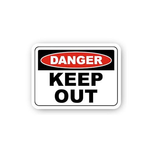 2 (Pieces) 3" and 5" Danger Keep Out Sign Sticker, Waterproof Vinyl Decals for Many Purpose Like Car