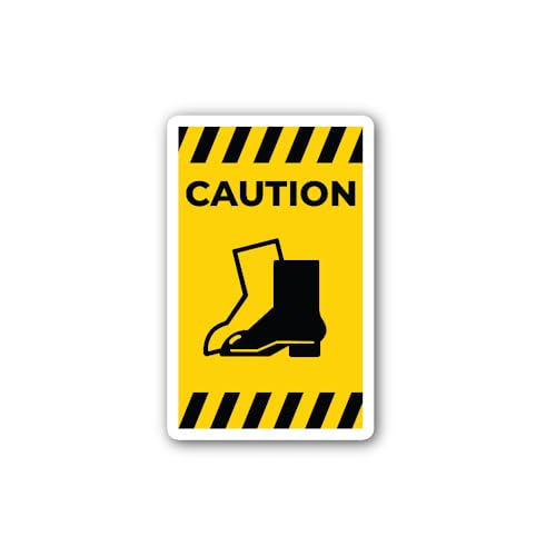 2 (Pieces) 3" and 5" Safety Boots Sign Sticker, Waterproof Vinyl Decals for Many Purpose Like Cars,