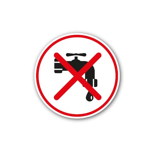 2 (Pieces) 3" and 5" Non-Potable Water Sign Sticker, Waterproof Vinyl Decals for Many Purpose Like C