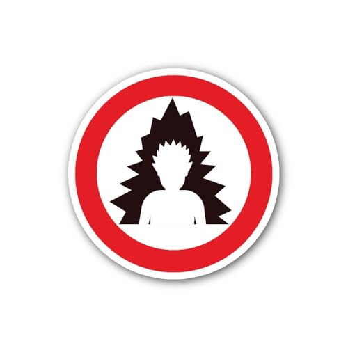 2 (Pieces) 3" and 5" High Voltage & Man Sticker, Waterproof Vinyl Decals for Many Purpose Like Cars,