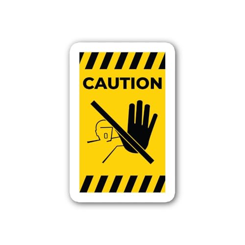 2 (Pieces) 3" and 5" Hot Surface. Do not Touch Caution Sign Sticker, Waterproof Vinyl Decals for Man
