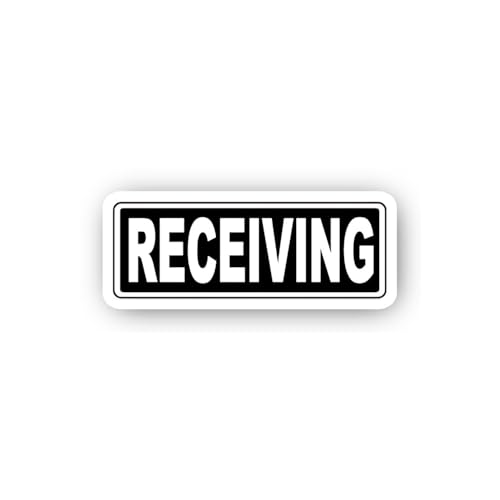 2 (Pieces) 3" and 5" Receiving Area Sign Sticker, Waterproof Vinyl Decals for Many Purpose Like Cars