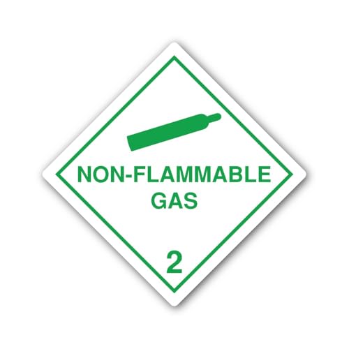 2 (Pieces) 3" and 5" Non-Flammable Gas 2 Sticker, Waterproof Vinyl Decals for Many Purpose Like Cars